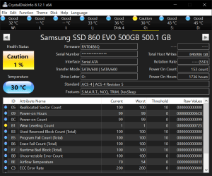 CrystalDiskInfo showing SSD and hard drive health on Windows